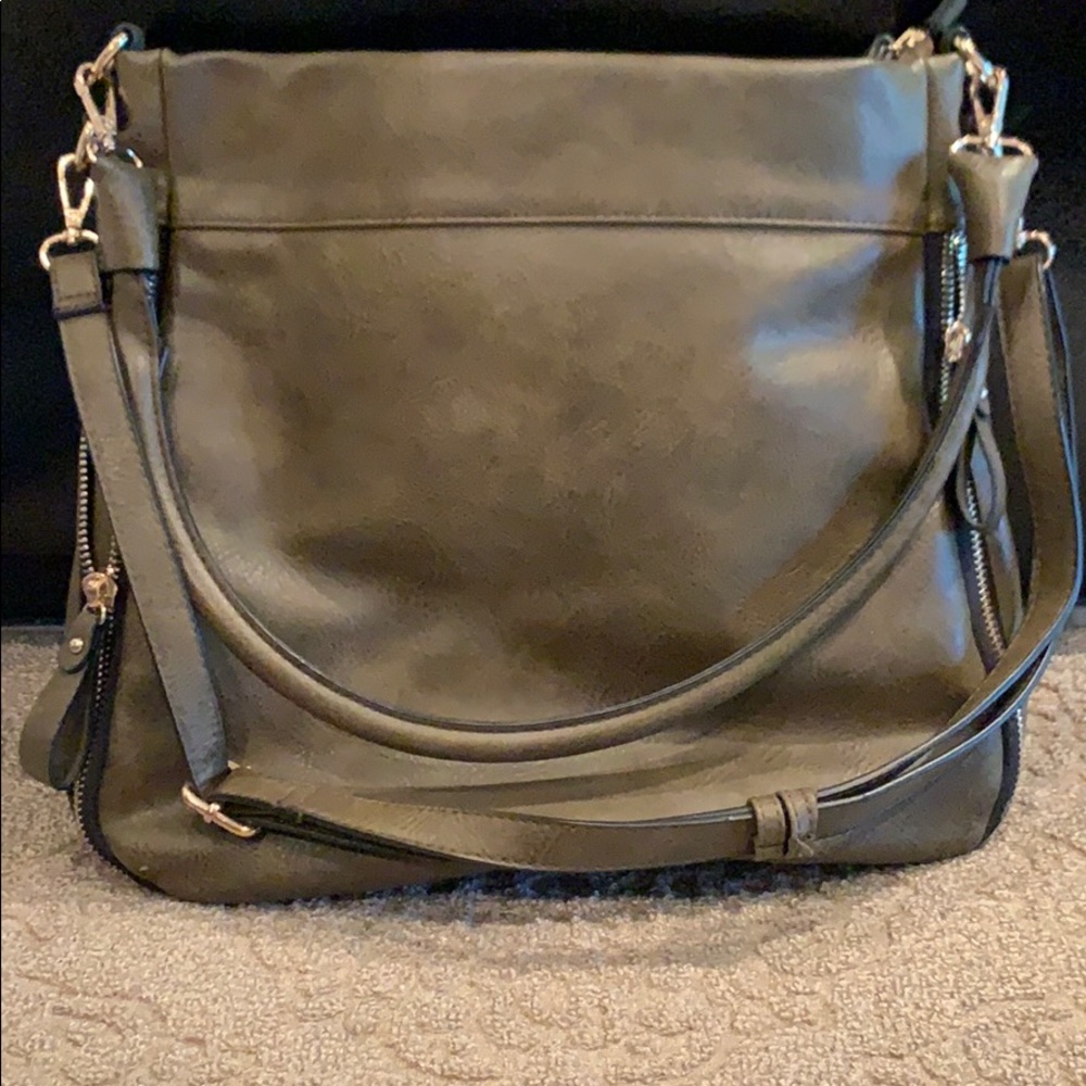 Green tote school or office bag